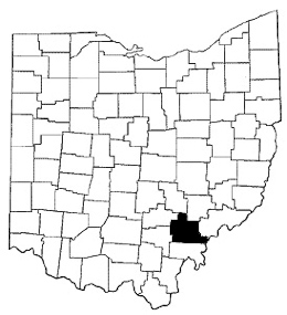 Athens County map