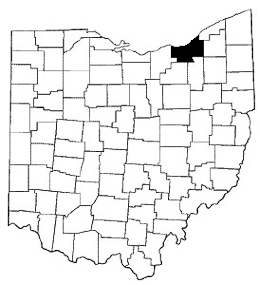 Cuyahoga County map