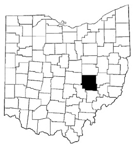 Muskingum County map